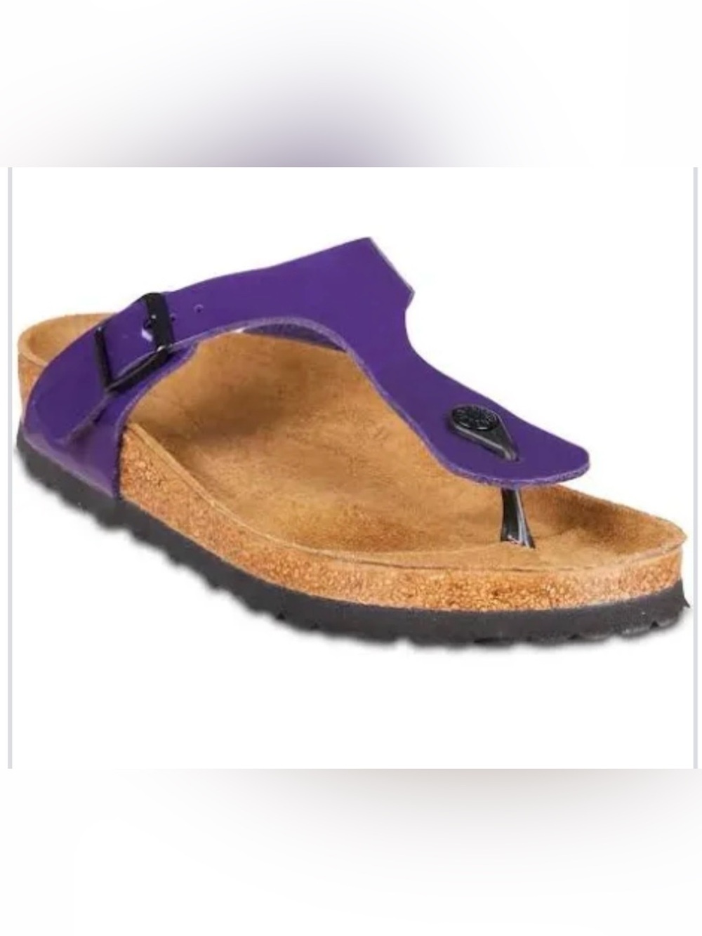 Birkenstock Betula Gizeh thong sandal vegan patent leather purple size 10